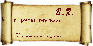 Bujáki Róbert névjegykártya