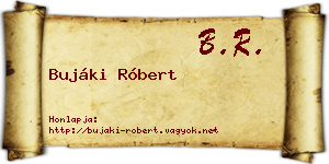 Bujáki Róbert névjegykártya
